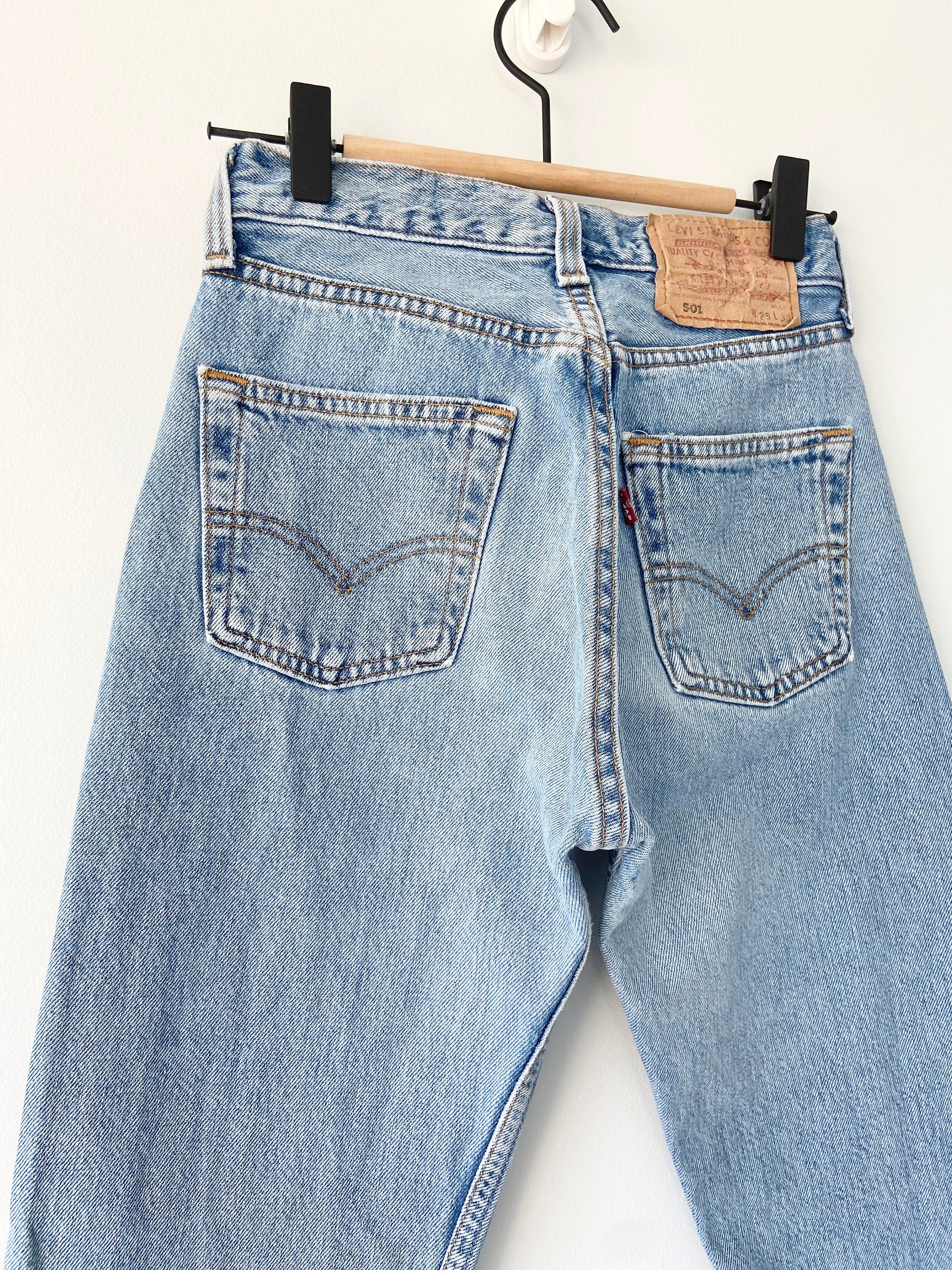 Levis 501 jeans w23 L29 USA light blue stone wash vintage 501 Levis vintage