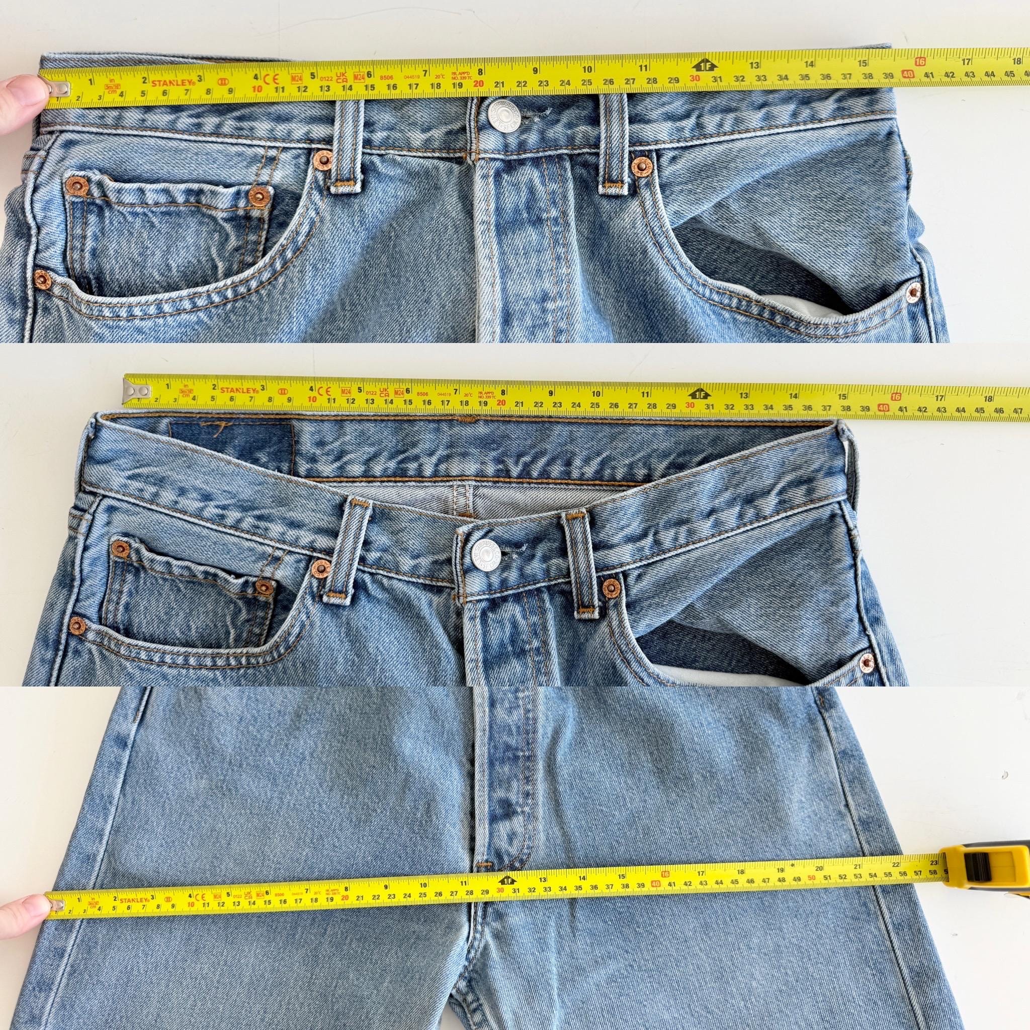 w30 L29 Levis 501 vintage 29-30” waistmedium blue 501s made in Canada for women 90s straight leg jeans 501