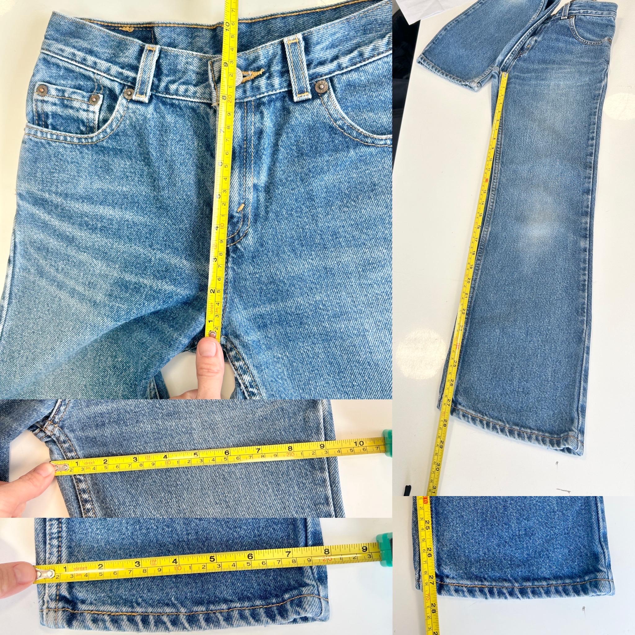 Levis 518 vintage w24 L27 Levi’s dark faded blue faded blue straight bootcut made in 90s 518 vintage 501  24” waist