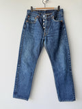 W29 L30 vintage Levis 501 28-29” measured dark blue made in Y2K