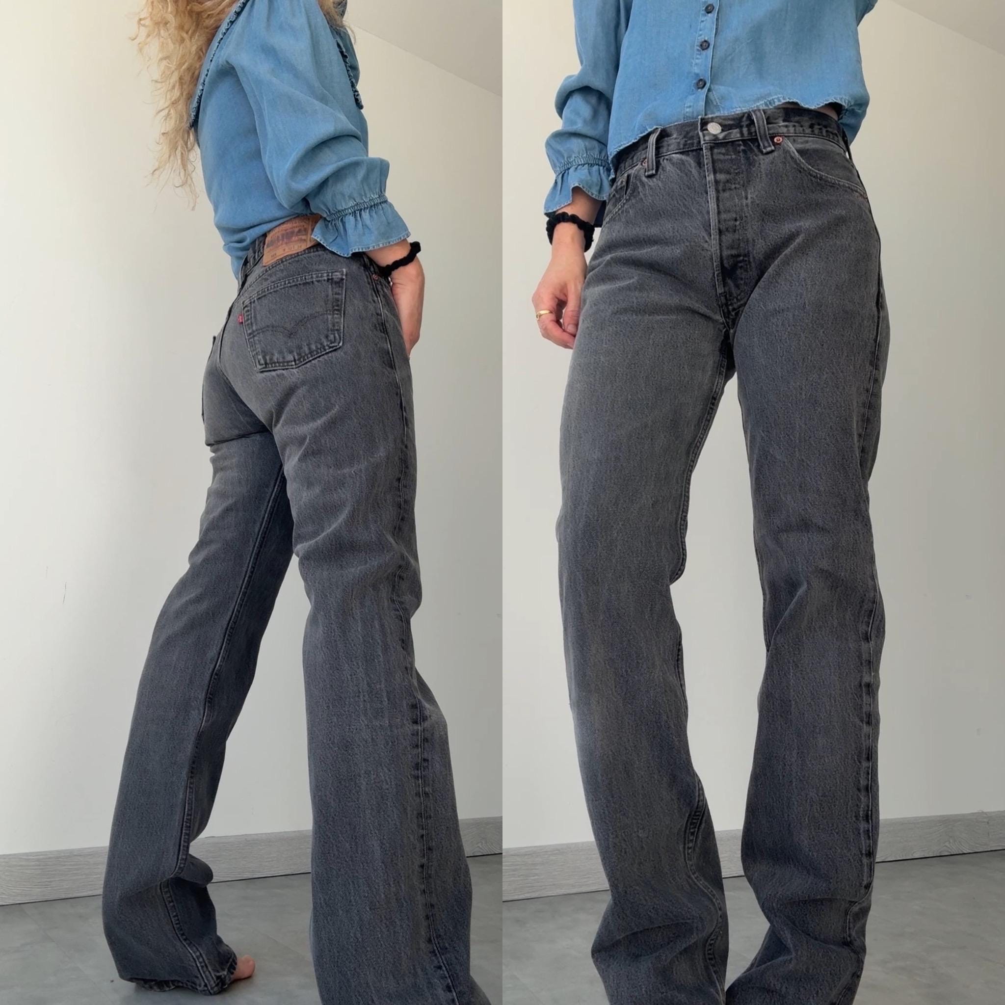 W29 L34 Levis 501 vintage 28-29” measured waist black made in USA 90s