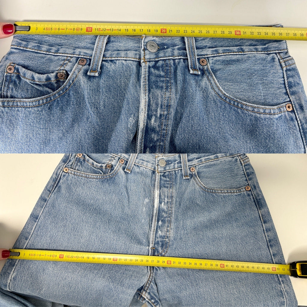 w27 L27 Levis 501 jeans medium blue Levi’s 501 vintage blue 501 vintage Levi’s made 90s made in USA