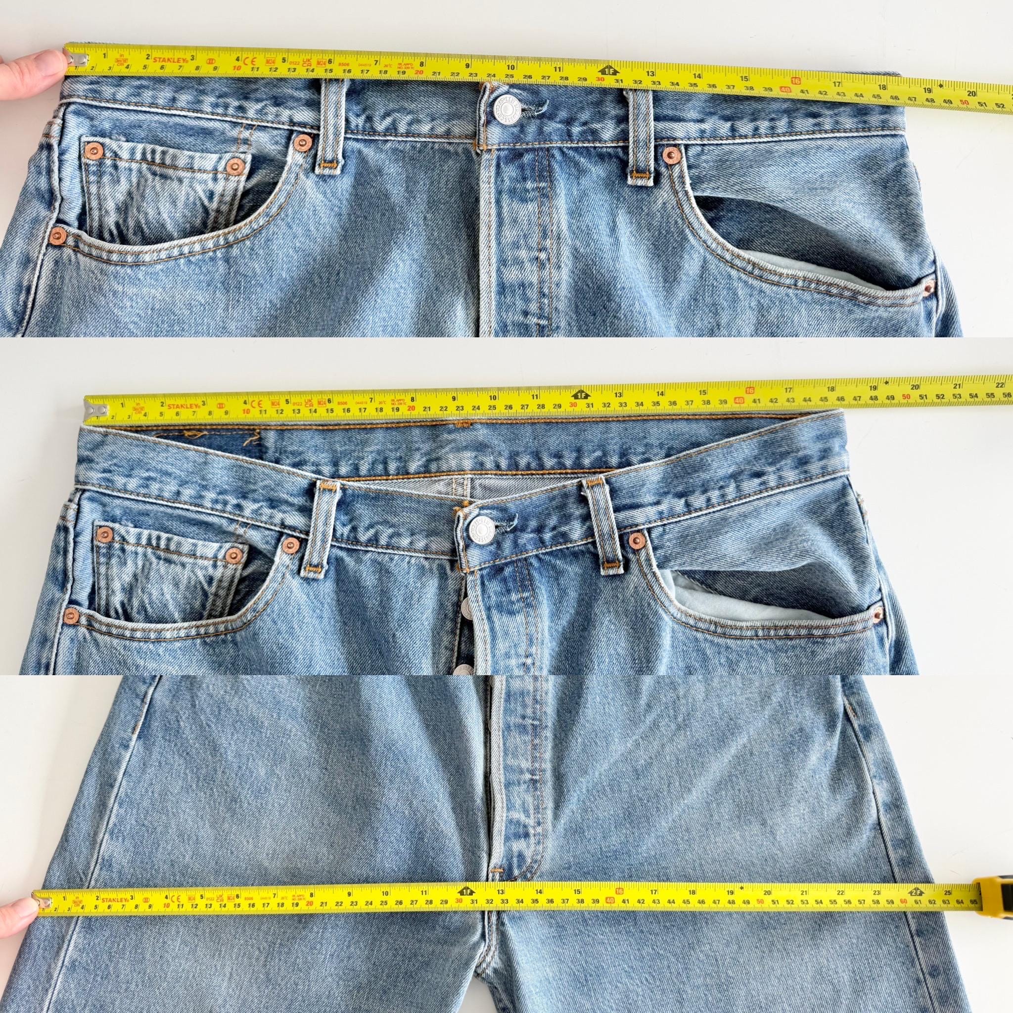 W36 L29 Levis 501 vintage 36” waist medium blue 501s made in Canada year 2000