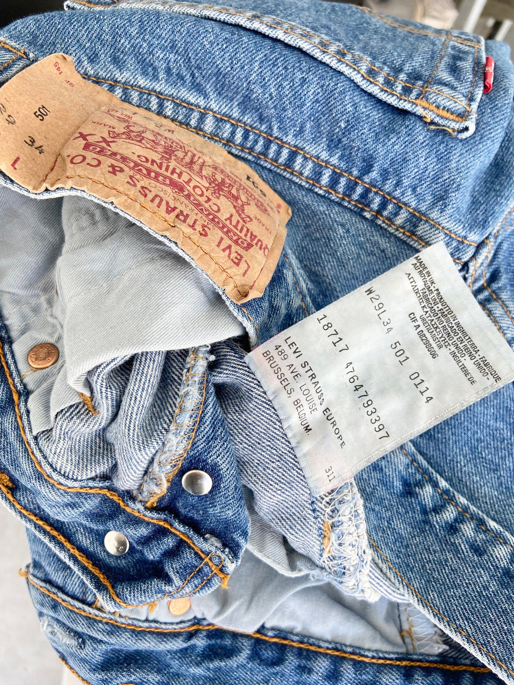 Levis 501 jeans w27 L32 raw blue vintage 501 Levis vintage
