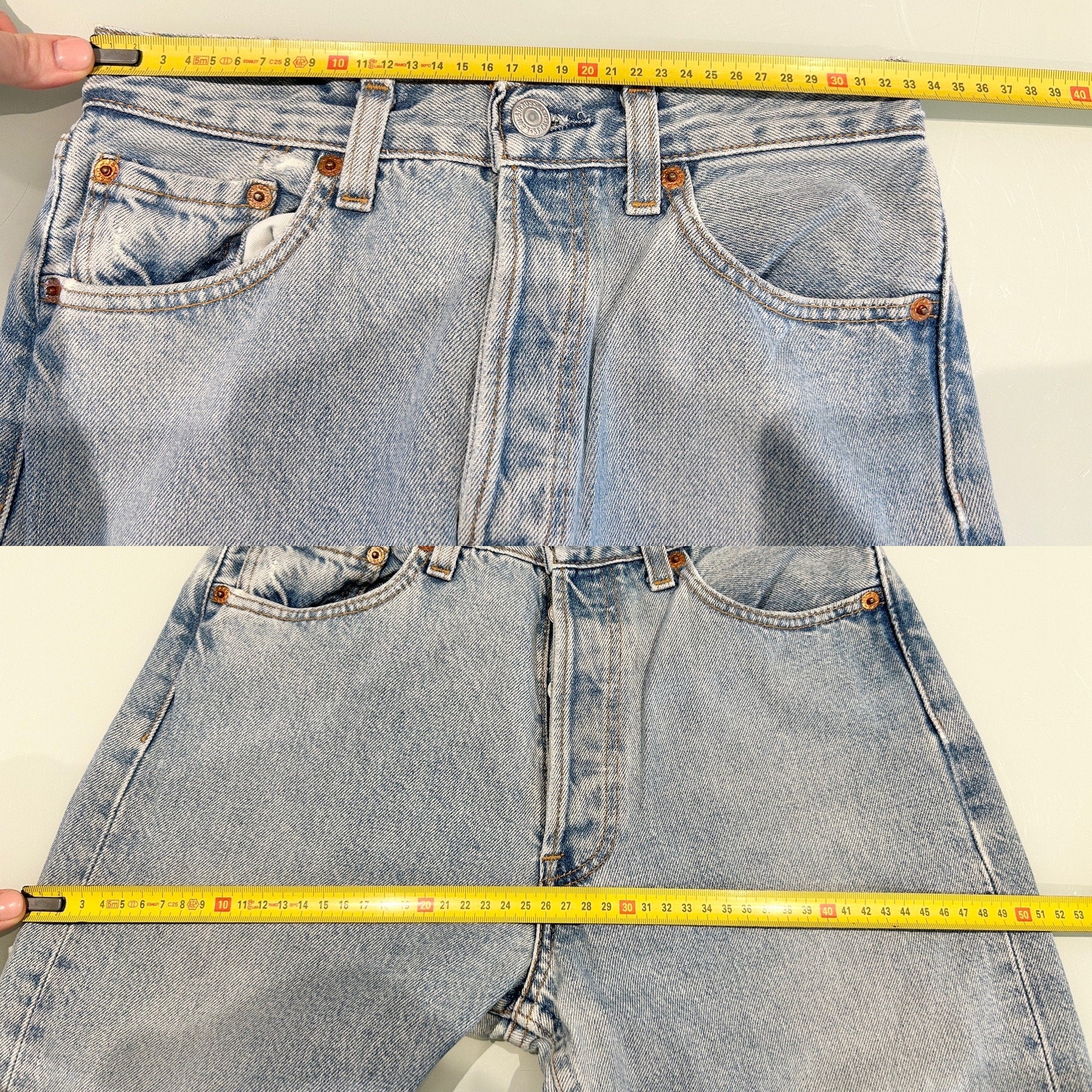 Levis 501 jeans w25 L29 light blue 90s levis faded Stonewash light blue denim 501 vintage Levi’s faded blue denim 501 vintage