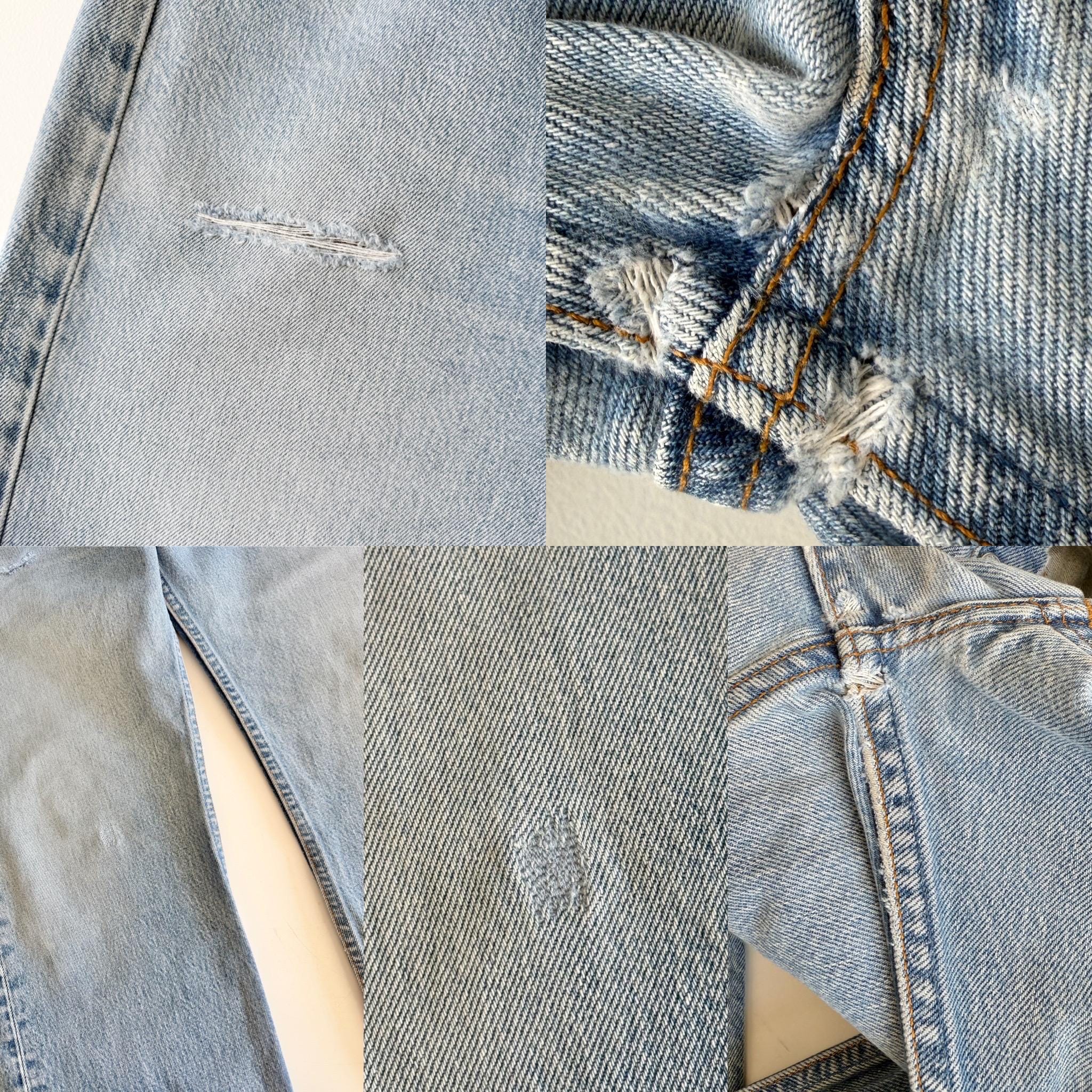 W33 L31 Levis 501 vintage 33” measured waist medium faded blue made in 90s USA