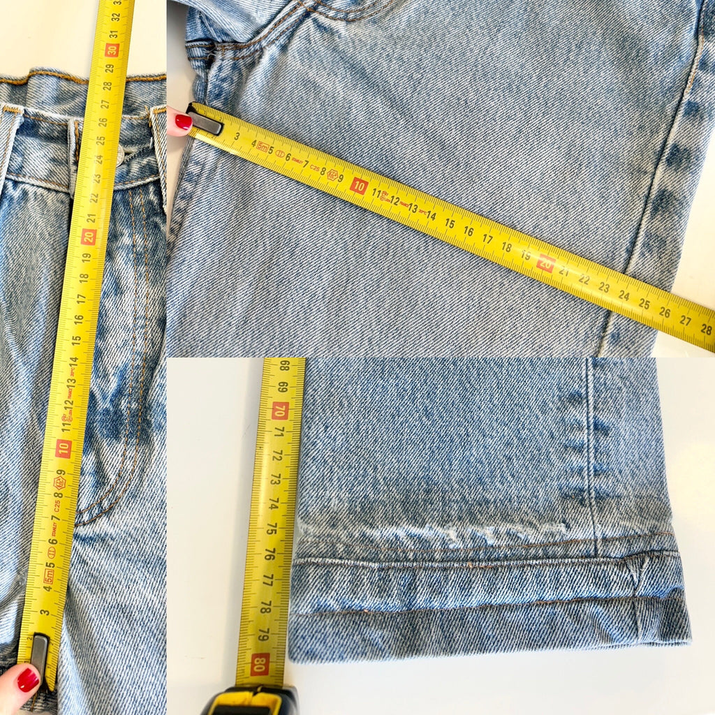 w24 L31 Levis 501 jeans blue faded denim 80s stonewash blue faded blue 501
