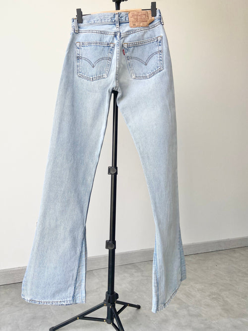 Levis 501 jeans w25 L34 90s light wash faded blue flared faded wash blue 501 vintage 501s