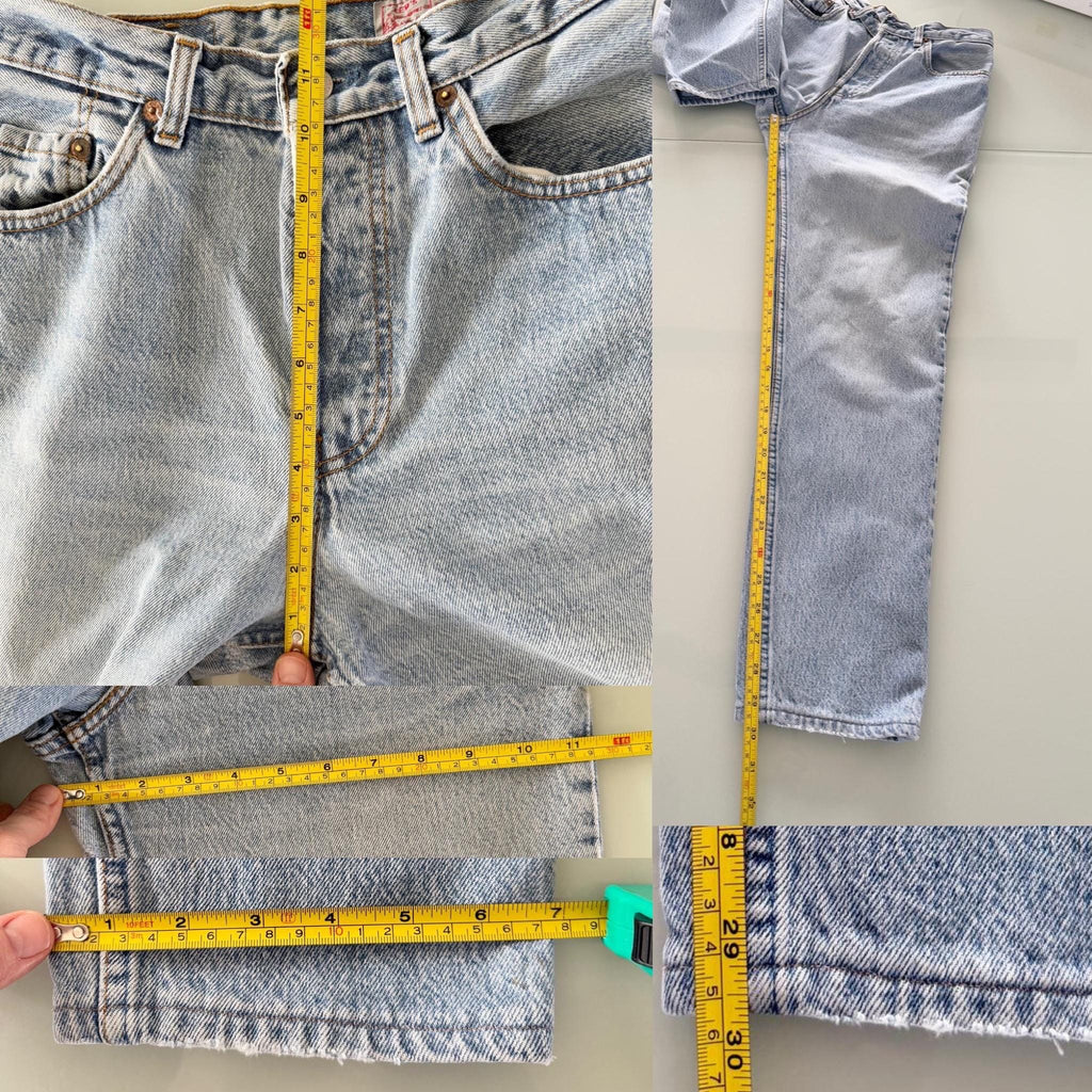 Levis 901 vintage w26 L29 light blue 901s made in USA 90s jeans 25-26”waist