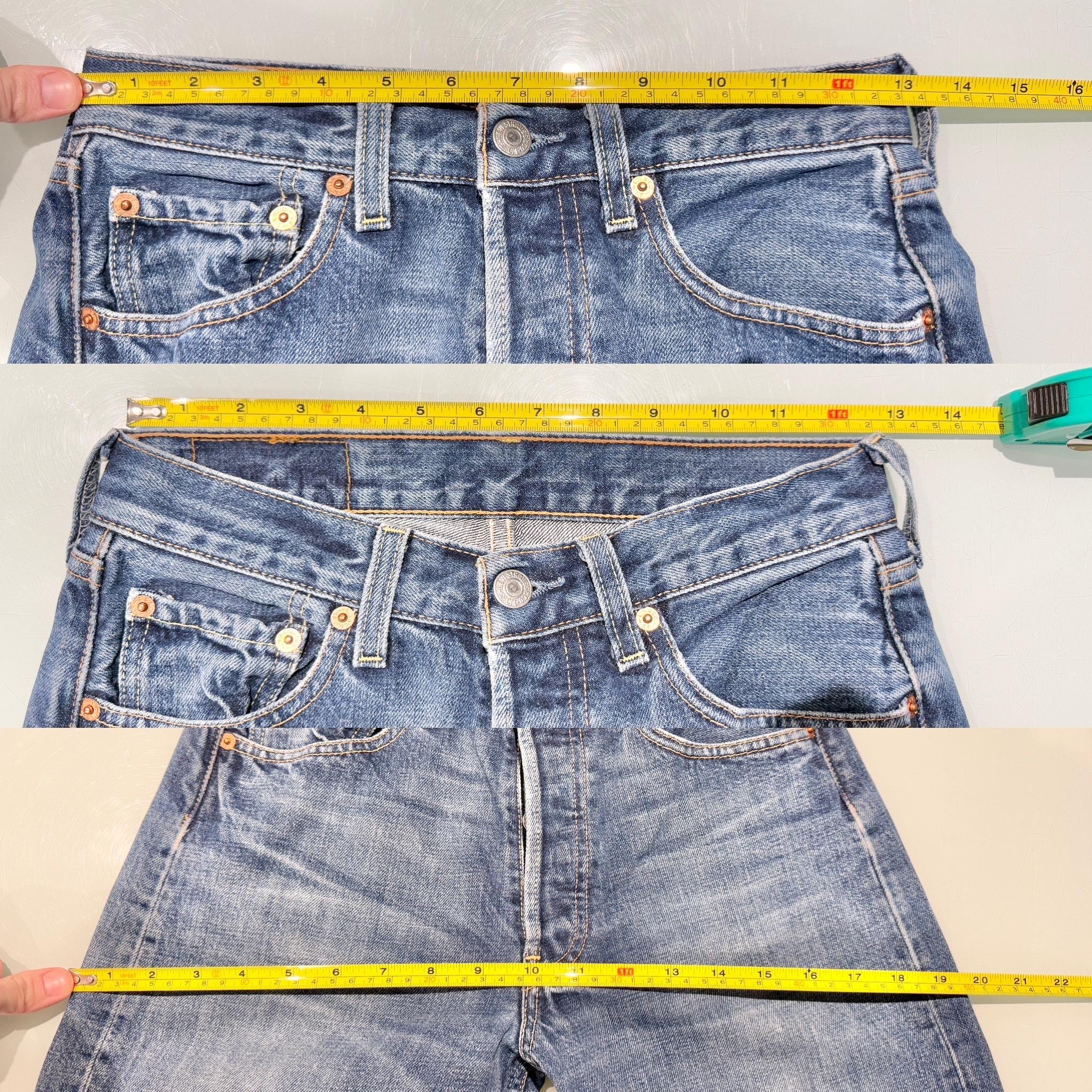 Levis 501 vintage w25 L30 dark faded blue 501s straight leg jeans 501 24”/25” waist