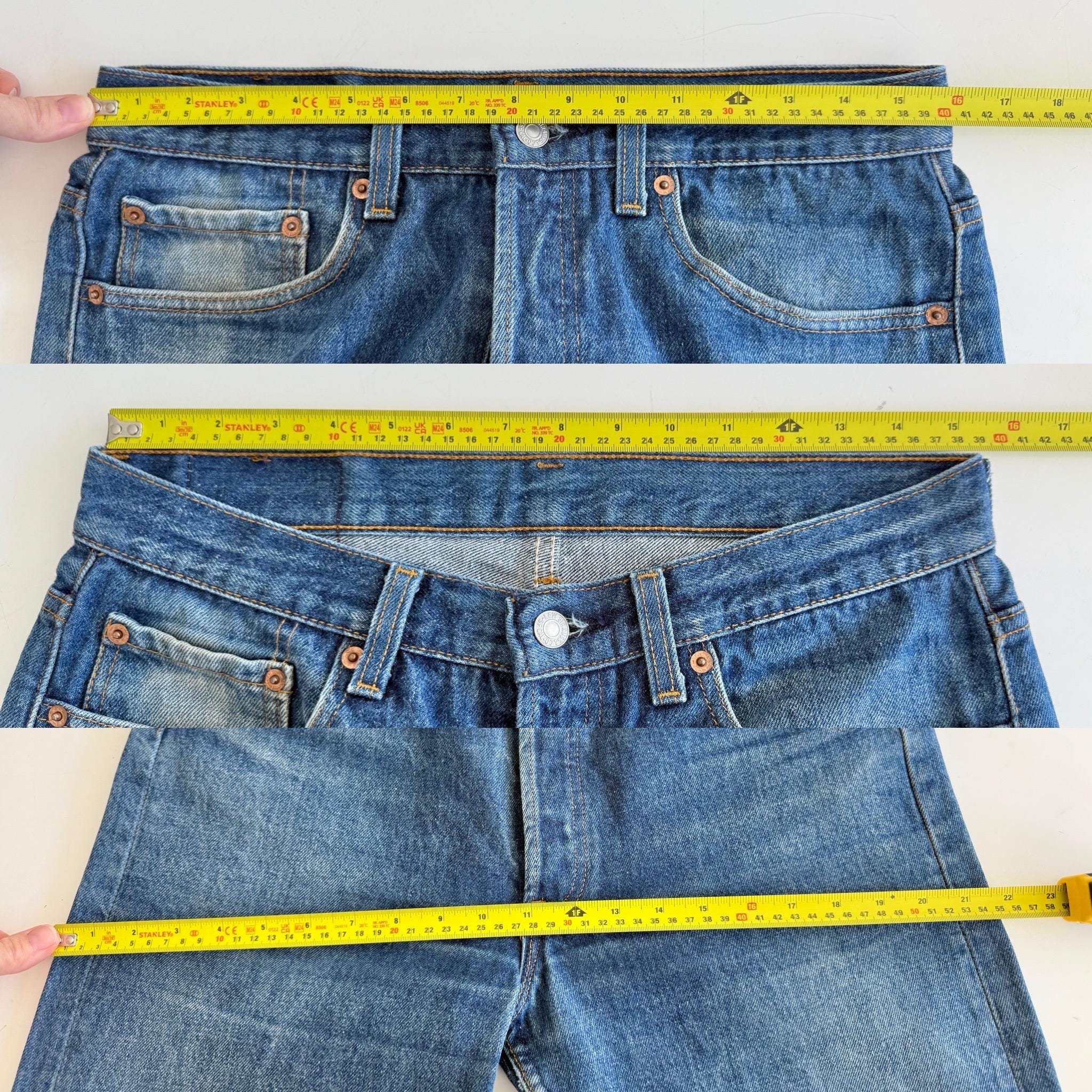 W31 L30 Levis 501 vintage 30-31” measured waist dark blue made in USA 90s