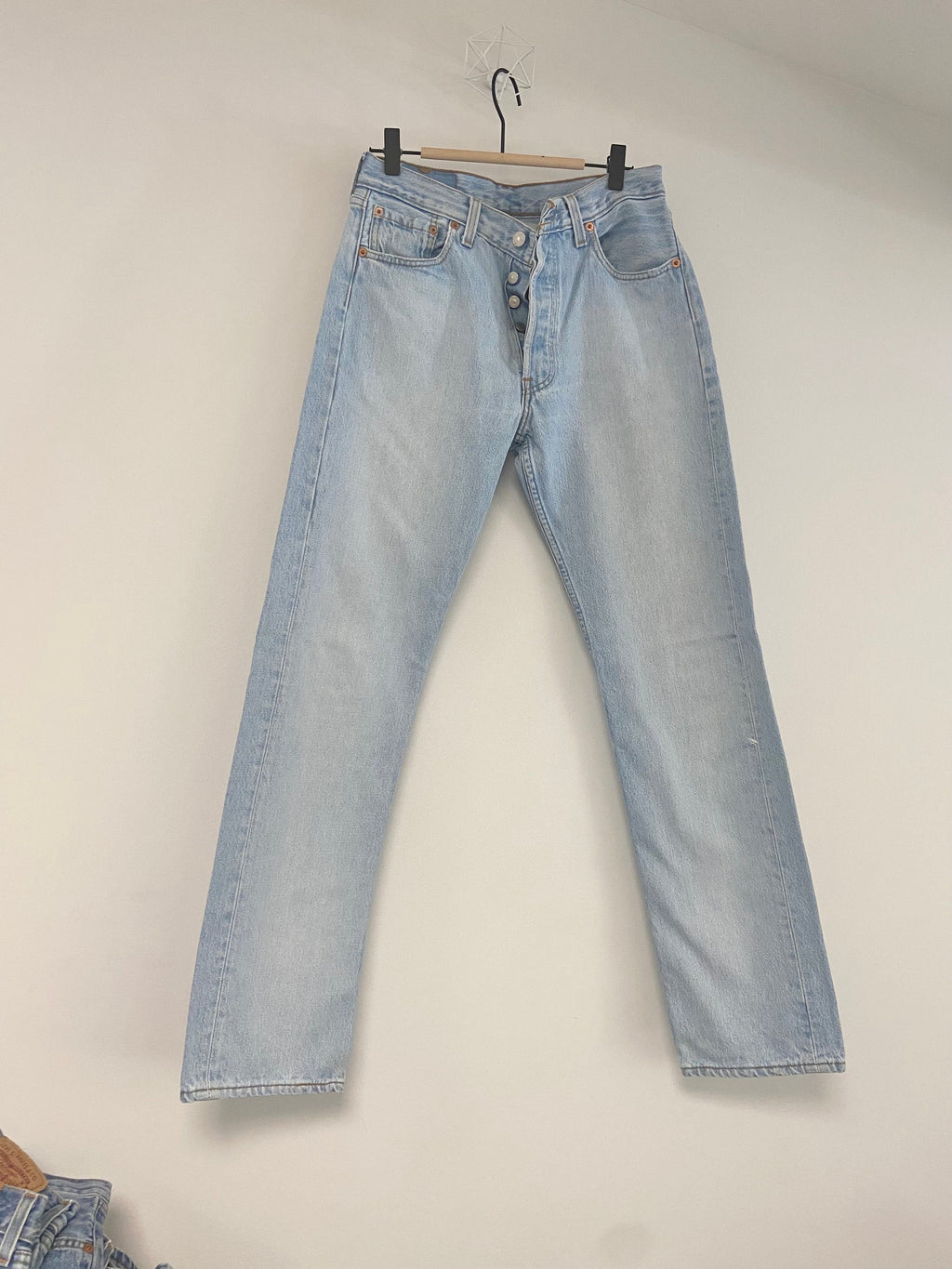 Vintage Levi’s 501xx jeans w29 L31 90s vintage 501 jeans light blue USA