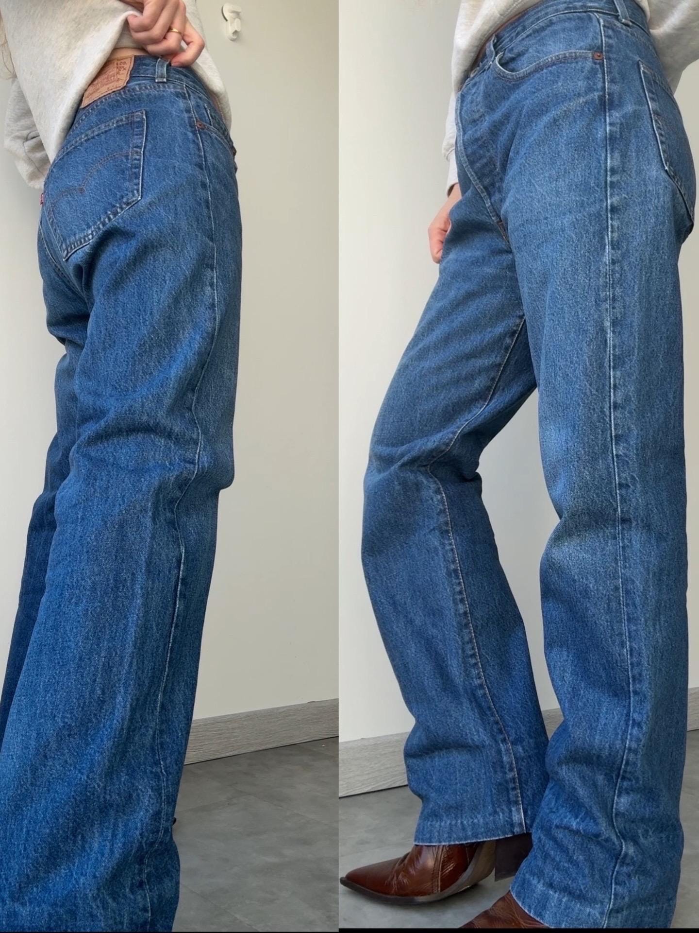 W31 L29 vintage Levis 501 30-31” measured raw blue dark blue made in 70s/80s