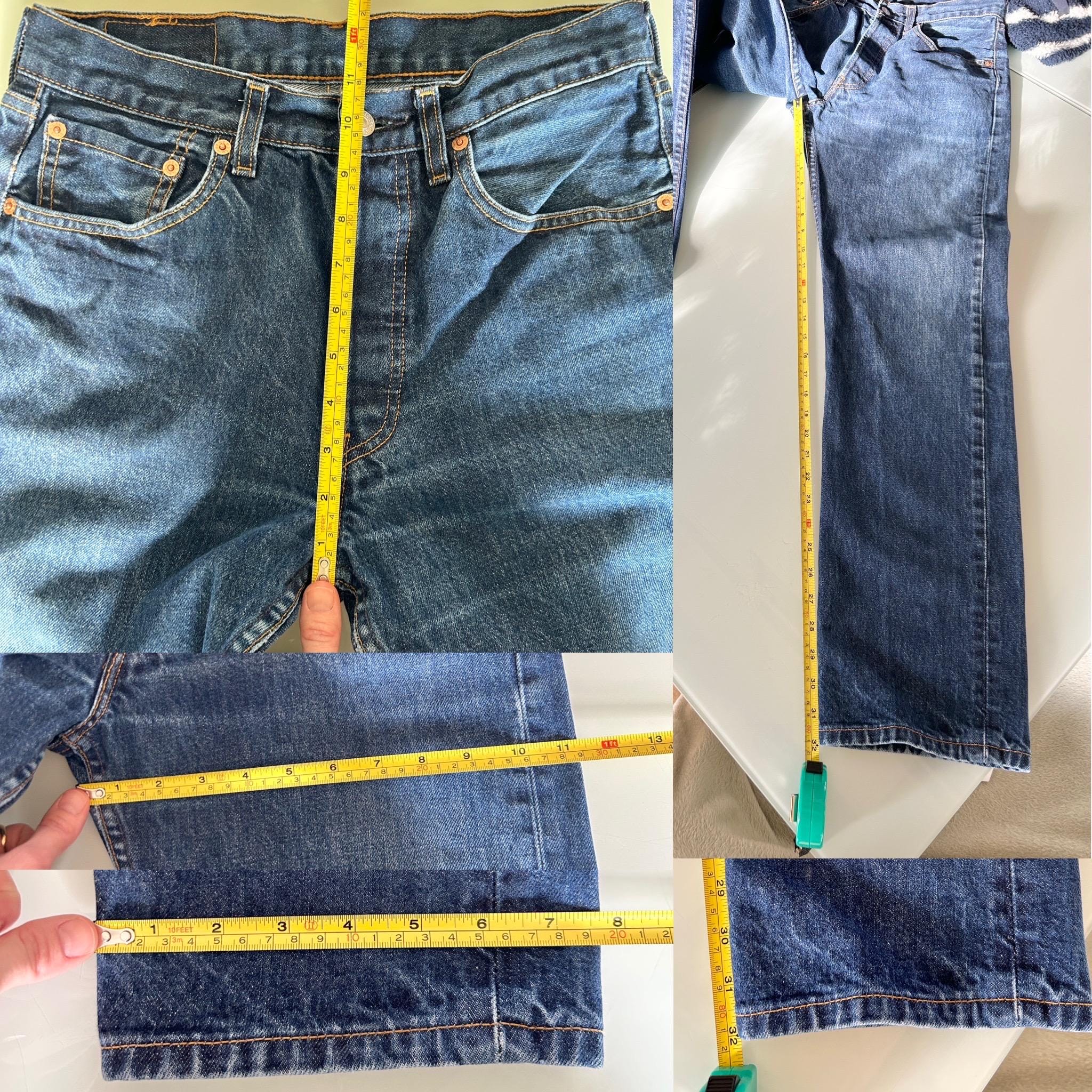 w28 L31 Levis 501 vintage dark indigo blue shade straight leg jeans made in Spain 501 vintage 28” waist decuk