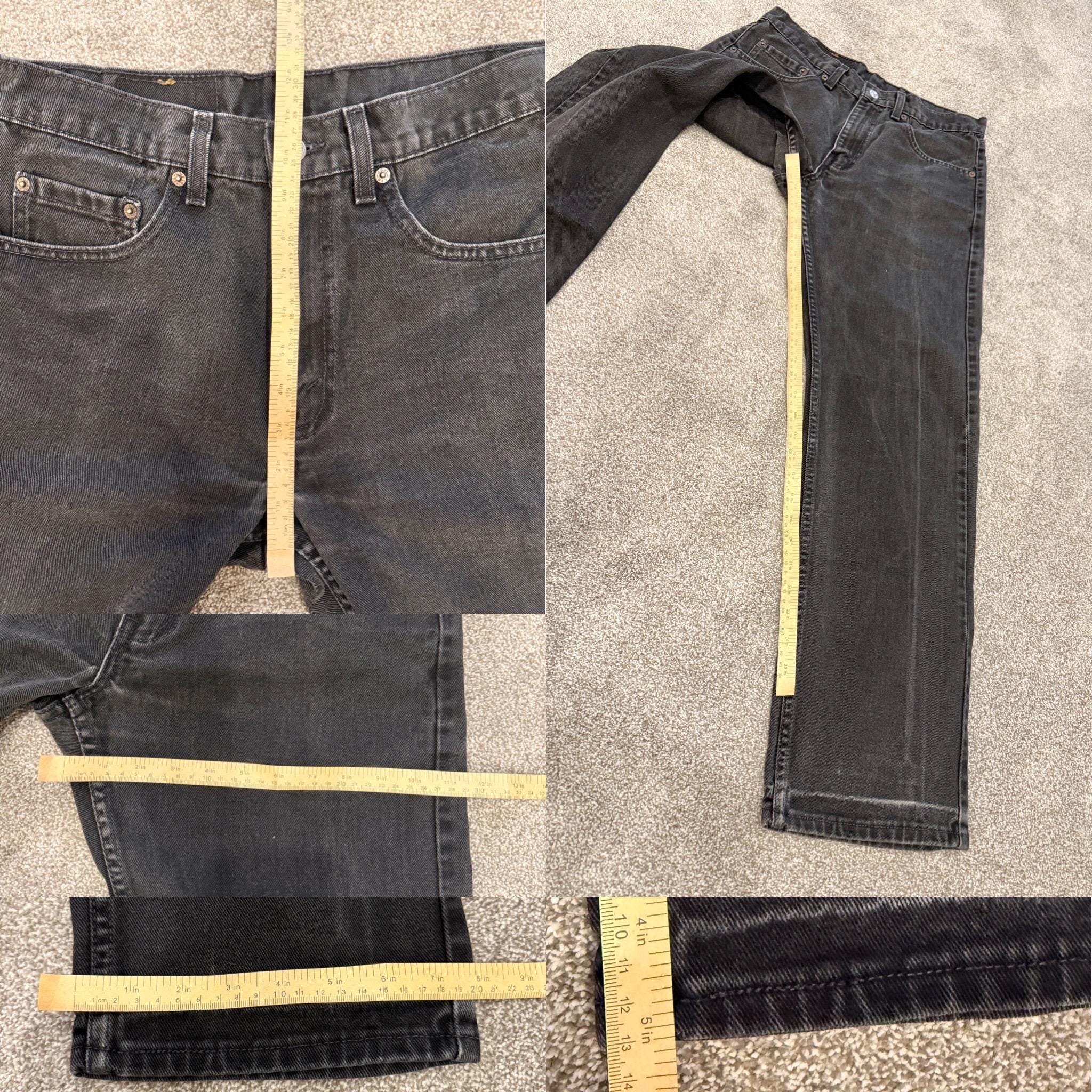 w31 L29 Levis 505 vintage black faded black grey made in 90s Canada  straight leg jeans 505 vintage 30”/31” waist