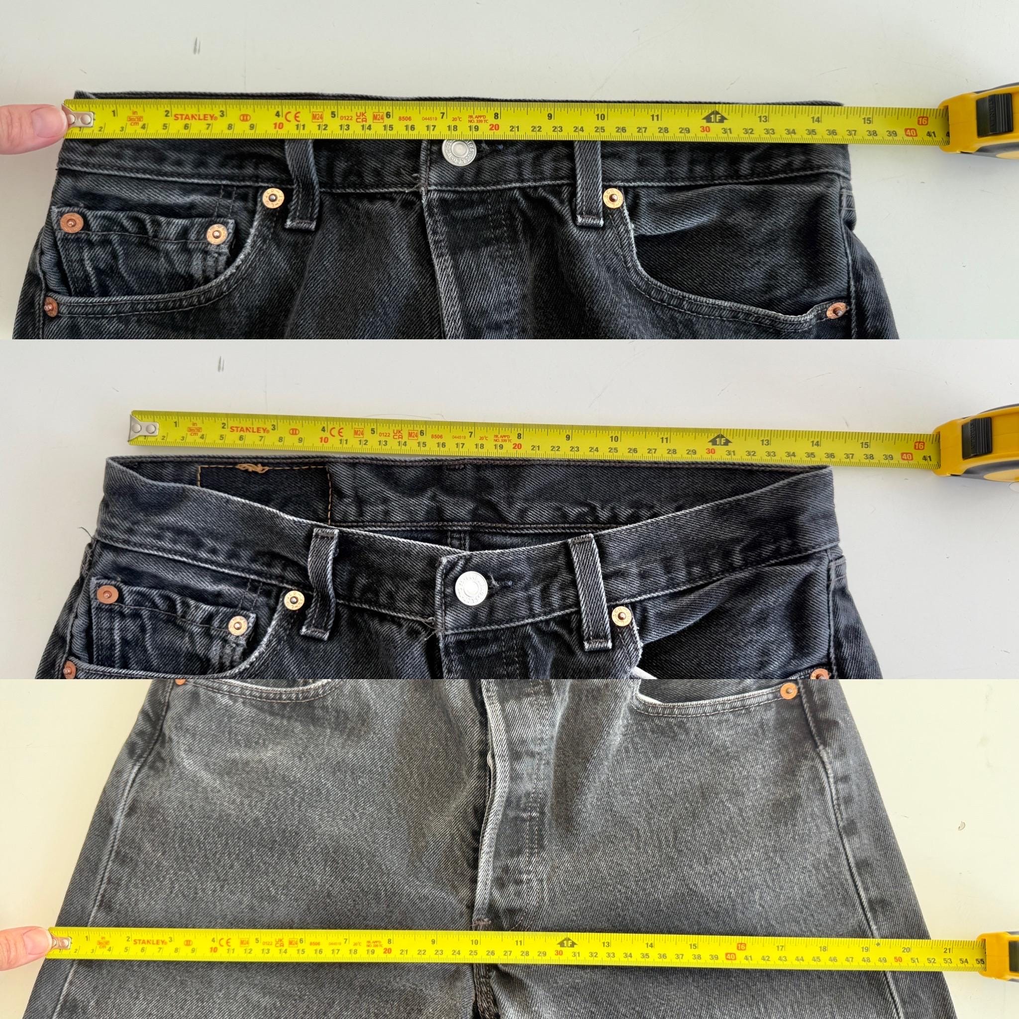 W28 L30 Levis 501 vintage 28” measured waist black made in 90s