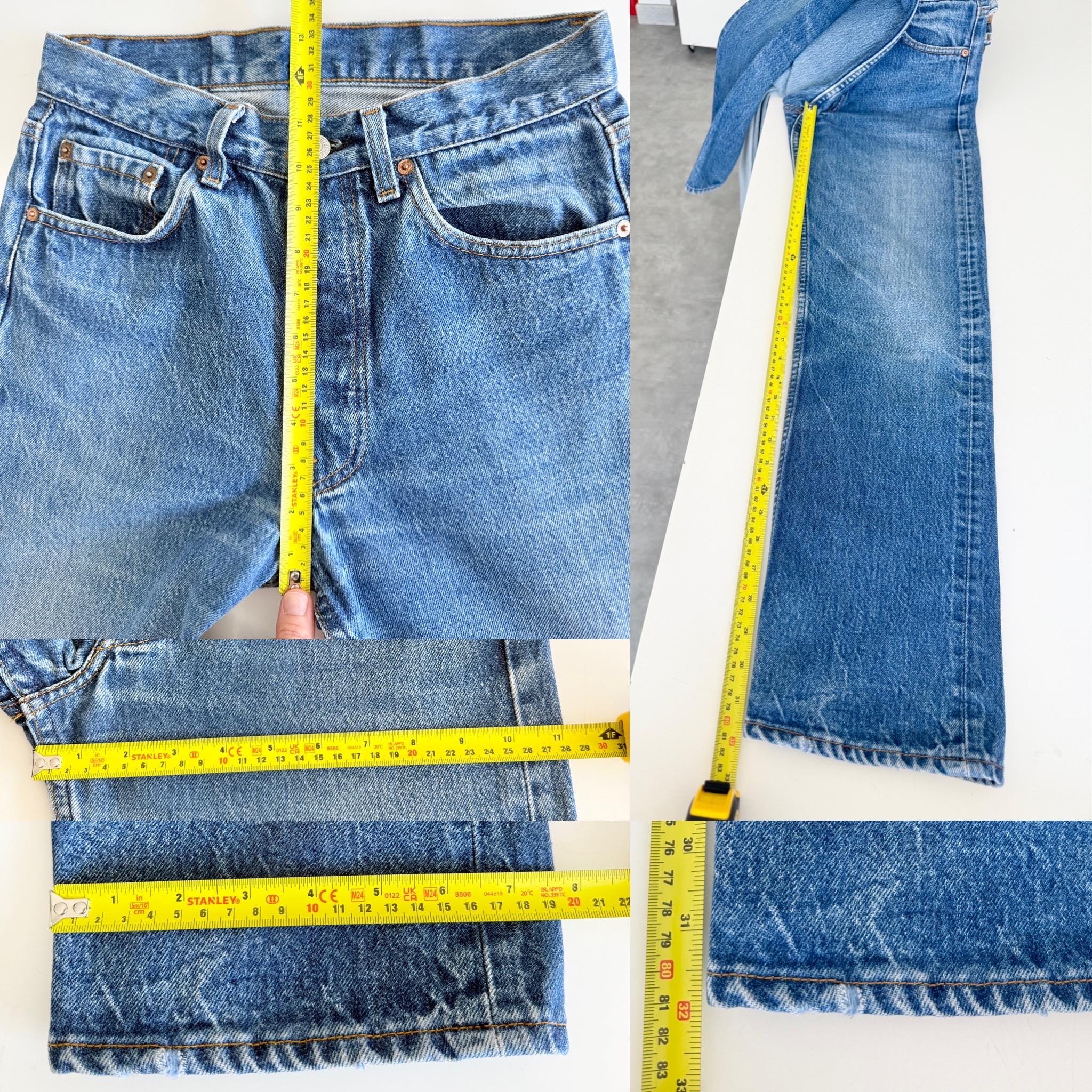 W27 L31 Levis 501 vintage 26-27” measured waist medium raw blue 80s made in USA