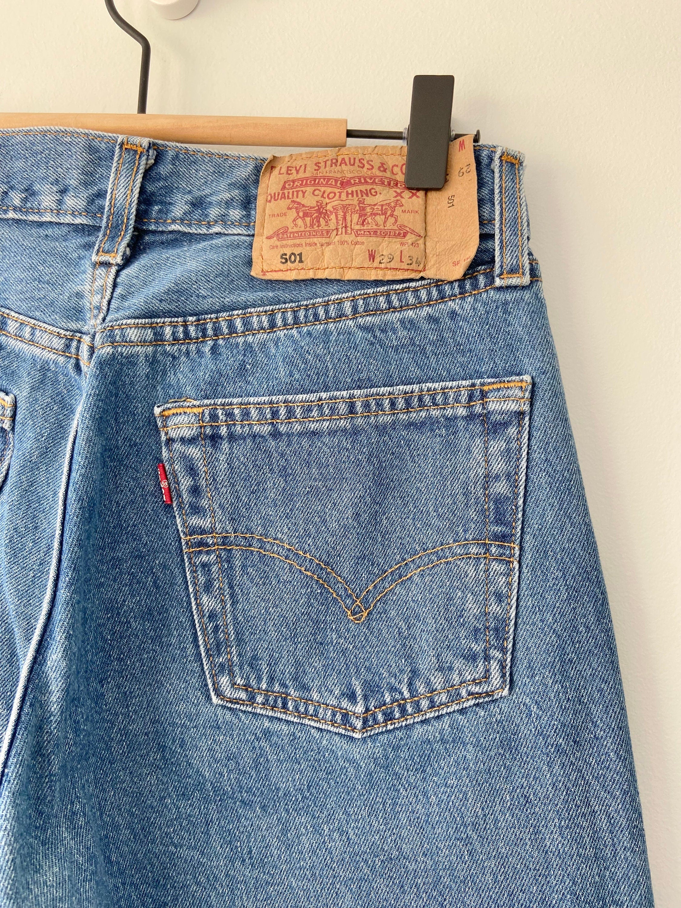 Levis 501 jeans w27 L32 raw blue vintage 501 Levis vintage